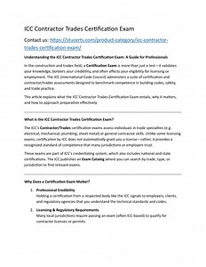 ICC Contractor Trades Certification Exam (1) - SlideServe