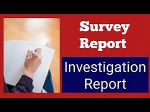 Survey Report I Investigation Report I Parts of Survey Report