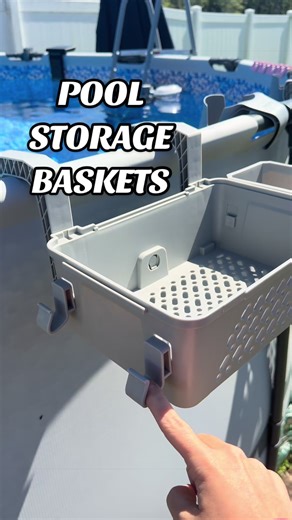 This 2-pack clip-on storage basket for above ground pools is such a game changer for keeping everything organized. It hooks right onto your pool edge and gives you space for towels, sunscreen, drinks, toys — basically all your pool day essentials in one spot. Most designs are made with durable plastic and even include cup holders or hooks, so everything stays secure and within reach while you’re in the water. Grabbing a 2-pack just makes sense — more storage, less clutter, and way more convenien