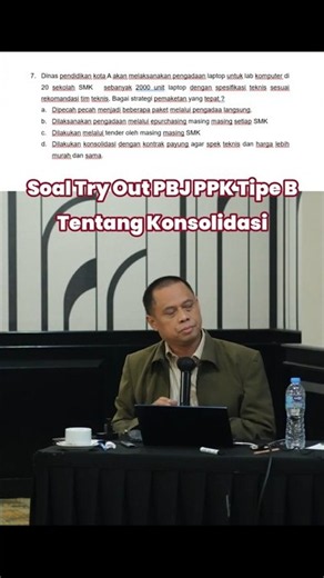 PBJ PPK Type B Consolidation Practice Exam, BPSDM DKI, Sep 2, 2026 #procurementofgoodsandservices...