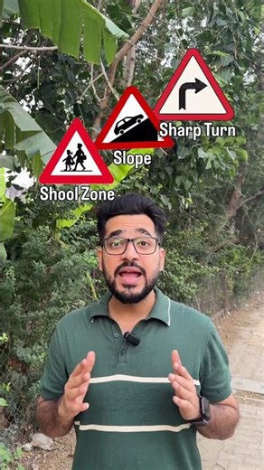 Road Signs Ki Language Samjho 🚧 | Circle, Triangle & Rectangle Signs Explained #shorts #road