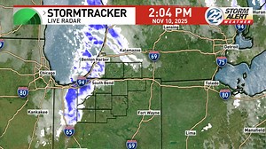 2:30pm STORMTRACKER RADAR UPDATE: The lake effect snow band has made its way back into our western counties and will continue to push east the next few hours. We are getting reports of bursts of snow within this band. The evening commute will become tricky at times. wsbt.com/weather | Abby Weppler WSBT