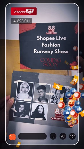 Shopee Malaysia (Shopee Mobile Malaysia Sdn. Bhd.) on Instagram: "Korang dah ready untuk first ever Shopee Live Fashion Runway Show ? 🤩 Bila dan dimana ? Stay tuned ! 👗 Bersedia untuk shopping dengan 8.8 Shopee Live Fashion Week, Mulai 1-11 Ogos https://s.shopee.com.my/LceK5TXZQ 📲 #ShopeeLagiMurah #ShopeeMY88"