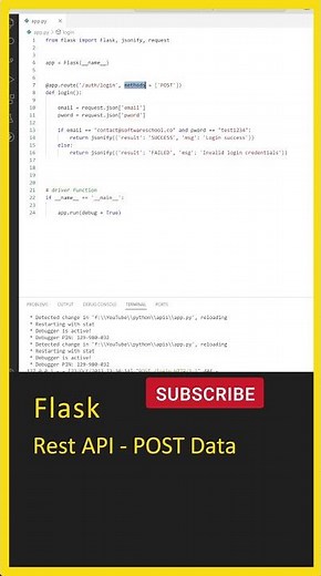 Python Flask Tutorial (Create API & POST Method), Flask Tutorial, Rest Api, Python Tutorial, Coding