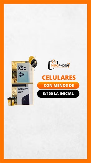 ¿Buscas un celular barato para el 2026?💰📱 El Honor X5C llega con batería de 5260 mAh desde S/99 la inicial 😱 Y si quieres gastar aún menos, el Samsung A07 con cámara de 50MP lo tienes desde S/69 la inicial 🙌🏽 📍Consíguelos en Hirophone de Villa María #viral #trending #fyp #celulares | Hirophone Perú
