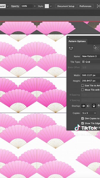 Create a Seamless Japanese Hand Fan Pattern