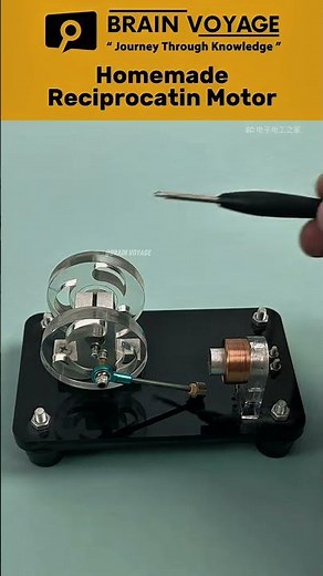 Amazing DIY Reciprocating Motor | Simple Electromagnet Experiment #electromagnetictheory #shorts
