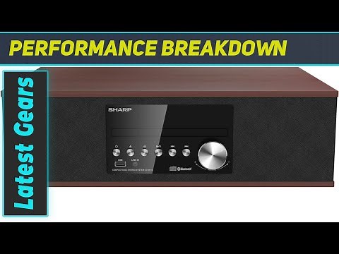 Sharp CD-BH10 Vintage Style Retro Look Micro Component Wireless Bluetooth Audio Streaming & CD