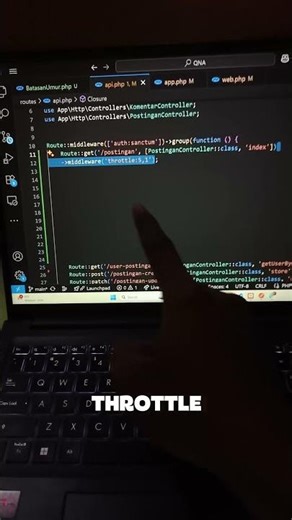 Implementasi Throttle Di Laravel #tutorial #coding #programming