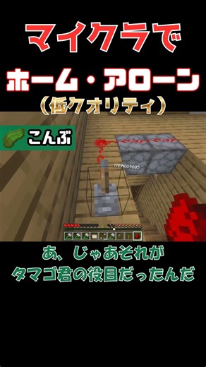 ほぼ意味の無い謎装置で遊ぶTKGwww #マイクラ #tkg #マインクラフト #タマゴこんぶゲームズ #ゲーム実況 #minecraft #ゲーム #実況 #まいくら #ホームアローン #再現