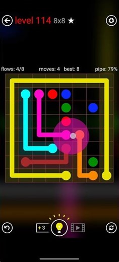 FLOW FREE MANIAS 8x8 LEVEL 114 COMPLETE SOLUTION #android #games #level #flowfree #solution #iso
