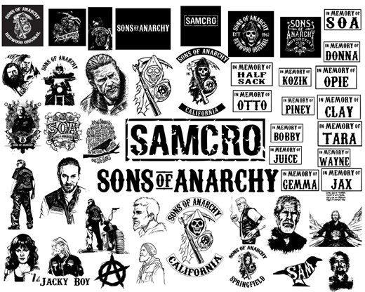 Sons of Anarchy SVG Bundle | Samcro, Reaper Crew, Motorcycle Designs (svg, Png) | Instant Download | Vector Cricut - Etsy