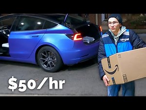 Earning $50 per hour delivering Amazon packages (Amazon Flex driver)