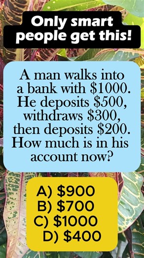 Bank Math Challenge! What's the Balance? 🏦💸 #shorts #iqvistax #brainteaser #viralriddle #puzzle