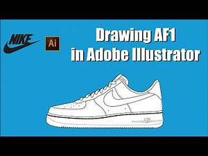 NIKE AF1 | ADOBE ILLUSTRATOR SNEAKER DRAWING TUTORIAL IN REAL TIME 🖥👟