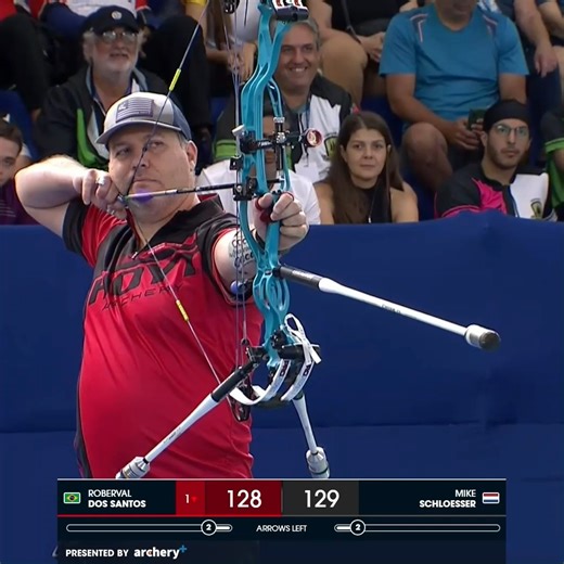 Overtaking Mr Perfect at 55. Roberval dos Santos wins bronze at home. 🥉💥 Watch the full match on archery.tv #IndoorWorldSeries | Indoor Archery World Series