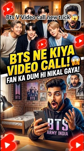 Bts V ka video call agaya 😱|| can't believe this trick 💜#shorts #btsarmy #trending