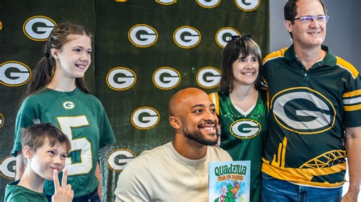 At AJ Dillon's 'Quadzilla' book signing, the littlest Packers fans light up and their parents love his sense of community