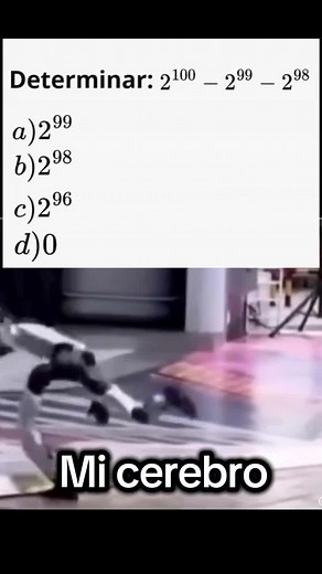 Operación exponencial: 2¹⁰⁰ − 2⁹⁹ − 2⁹⁸ = ¿Cuál es el resultado?