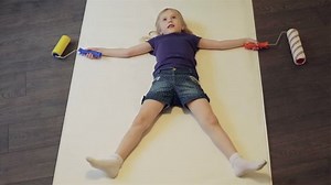 Little Girl Lying On Floor On Stock Footage Video (100% Royalty-free) 19584448 | Shutterstock