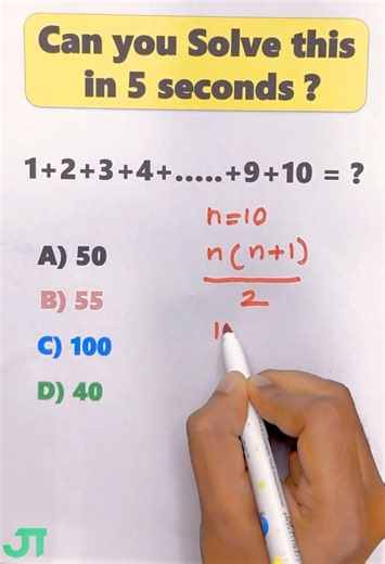 Sum of consecutive natural numbers #maths #mathstricks