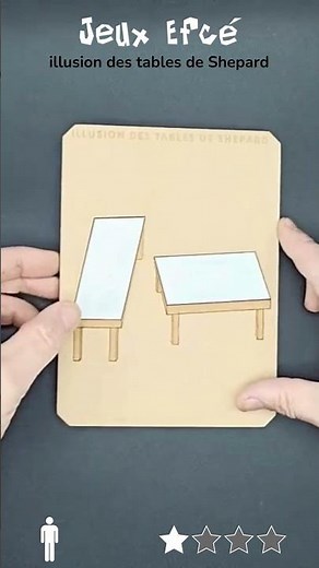 Illusion des tables de Shepard, illusion d'optique en bois par Yannick Ludik