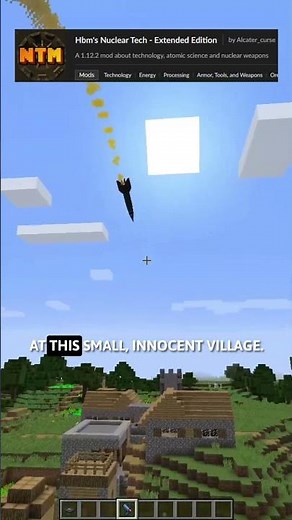 Launching A Cluster Missile In Minecraft!