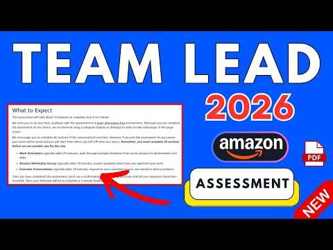 Amazon Team Lead Assessment Process 2026 | Team Lead Interview Experience And Preparation Guide