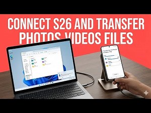 Connect Samsung S26 to Windows 11 Laptop,PC Via USB Transfer Files, Photos, Videos | S26+, S26 Ultra
