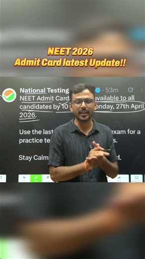 NEET 2026 Admit Card OUT 🔥 | Download Now 📝 #neet2026 #nta