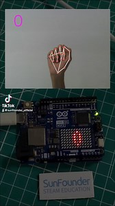 1.3K views · 20 reactions | Tutorial in comment  Control the LED matrix on Arduino Uno R4 WiFi with fingers using Python & Arduino. | SunFounder OpenSource | Facebook