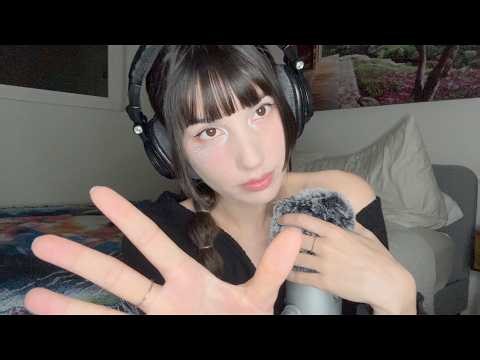 ASMR ᛝ 日本語 onomatopoeia + soothing hand sounds & soft whispers