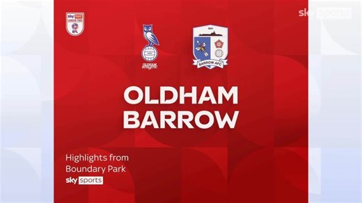 Oldham 0-0 Barrow
