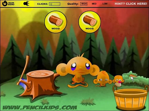 Monkey GO Happy 3 Walkthrough - 44 Clicks