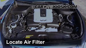 How to Change Engine Air Filter: 2008 Infiniti G35 3.5L V6