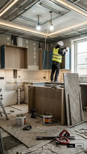 From Empty Kitchen to Minimalist Luxury #beforeafter