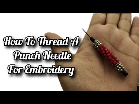 How To Put Thread in Punch Needle? | Threading Embroidery Punch Needle | Whimsy Crafter