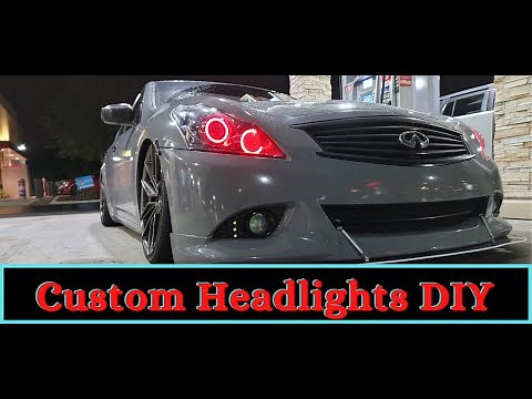G37 Headlights Halo Install Step by Step DIY!!!