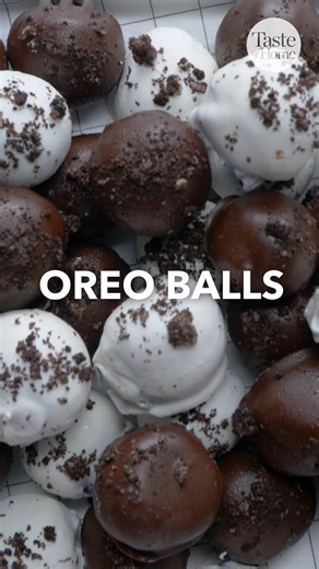Our Oreo balls recipe creates a decadent no-bake treat! Full recipe here: bit.ly/3UsEwOs | Taste of Home