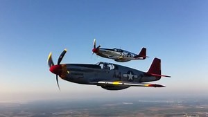 #FlashbackFriday Here’s a cool clip of when I got to fly my P-51C for a photo shoot with the CAF’s P-51C | Kermit Weeks