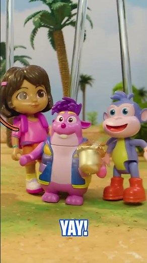Dora toys take a magic nut from a crocodile! 🐊 #shorts