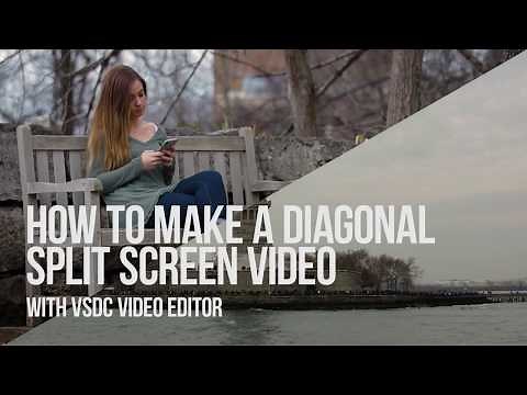Lifehack: create a diagonal split screen video with VSDC Video Editor