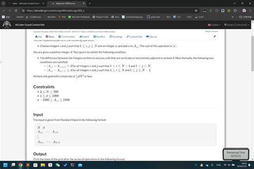 AtCoder Grand Contest 066