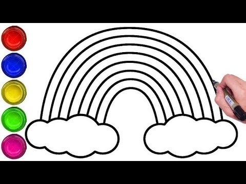 Amazing rainbow colour drawing easy with colour step by step drawing for beginners‪@BachaParty17‬