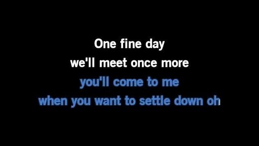 Karaoke One Fine Day - Carole King - CDG, MP4, KFN - Karaoke Version