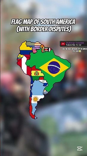 Map of South America with Border Disputes #map #mapping #southamerica #geography #venezuela