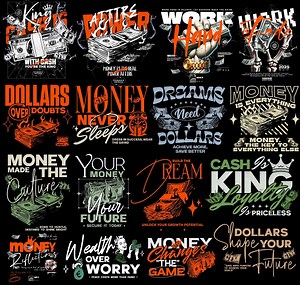 Optimum Streetwear Money PNG Designs Bundle: T-shirt Graphics, Cash-themed Patterns,vintage and PNG | 45 Design Pack - Etsy
