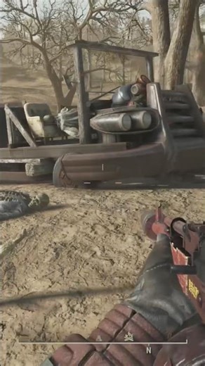 Fallout 76 Has a Flintstones Car 😂🚗 #shorts #fallout76 #fo76