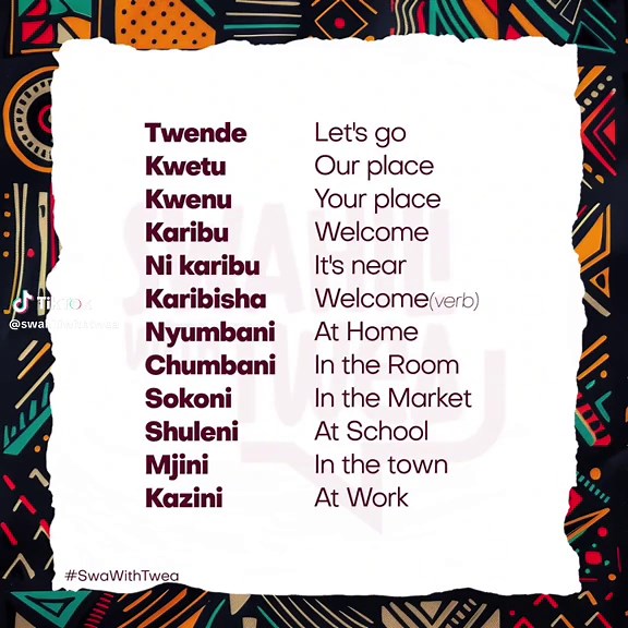 Swahili With Twea on TikTok