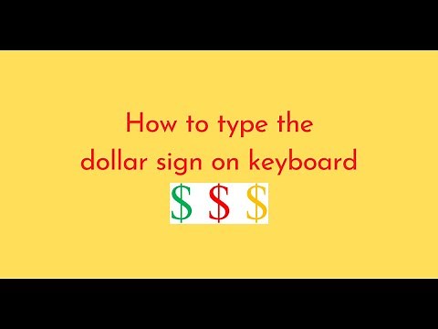 How to type the dollar sign on laptop keyboard